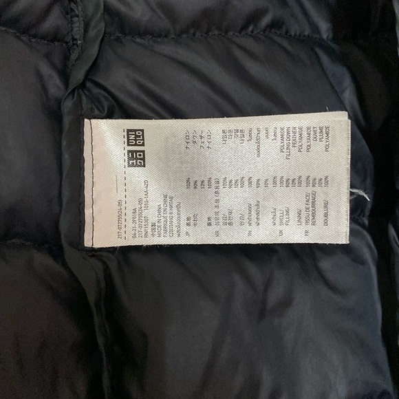 ❤️ Uniqlo Long Puffer Ultra Light Down Black Jacket Size Extra Small XS - Picture 5 of 13